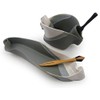 Contemporary Twist 2-Piece Handmade Pottery Hors d'oeuvre Appetizer Serving Dish Set in Grey White