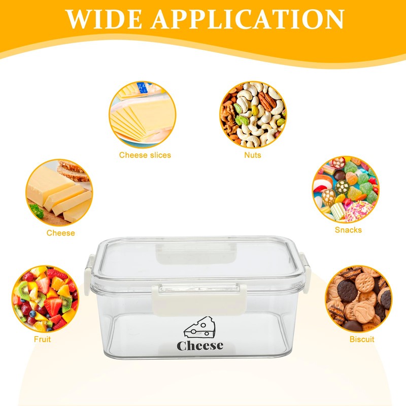 Yomjarl Cheese Container for Refrigerator,BPA-Free Deli Meat Storage Containers,Sliced Cheese