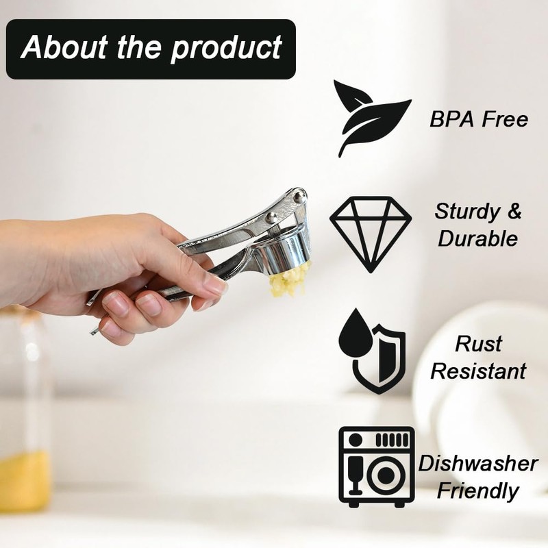 Armo® Garlic Press Mincer Crusher Professional Garlic Press Garlic Chopper
