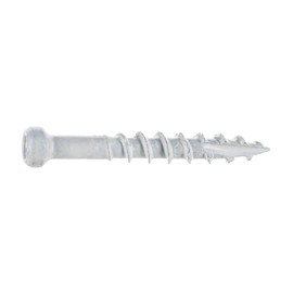 #8 x 1-1/4" Saberdrive White Trim Screws 1 LB, Approx. 289 Pieces, Durable Wood Screws, Serrated Thread for Secure Fastening, Avoid Cam Out