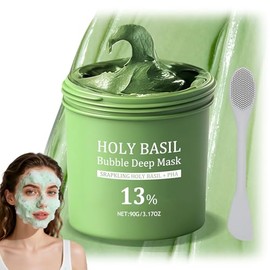 Mascarilla de Arcilla para Cara,Mascarilla de Barro Hidratante,Bubble Deep Cleansing Mask con cuchar, 90G,Gently Bubbles for Deep Cleansing,Purifies  