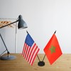 America & Morocco Friendship Twin Desk Flag, US Morocco Table