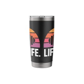 Lift Life Dumbbell Graphic, Motivational Fitness Lifestyle Stainless Steel Insulated Tumbler