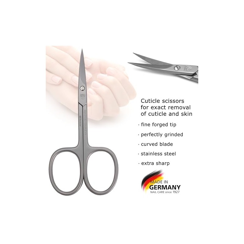 3 SWORDS GERMANY - cuticle scissor, nickel plated mat, Quality: