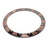Watch Bezel Insert 38mm Black Base Rose Gold Digit Ceramic
