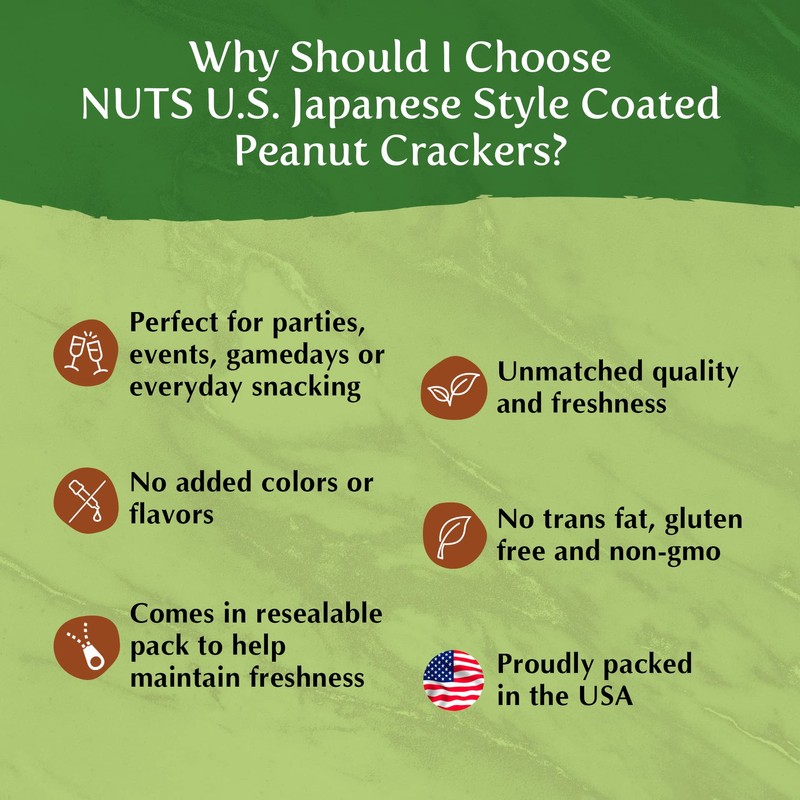 NUTS U.S. - Japanese Coated Peanut Crackers | Japan Mix