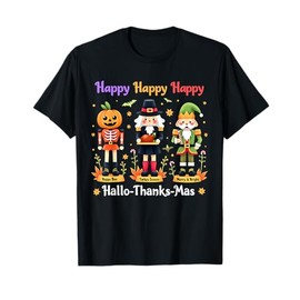 Hallothanksmas Nutcracker Squad Holiday Christmas Pajama T-Shirt