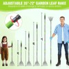 WORKPRO Heavy Duty Leaf Rakes 35-72" Adjustable Handle Metal Garden
