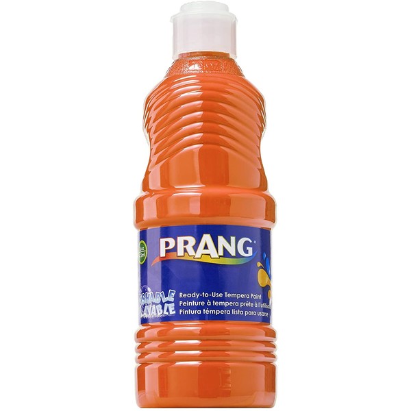 PRANG Ready-to-Use Washable Tempera Paint, 16-Ounce Bottle, Orange (10702)