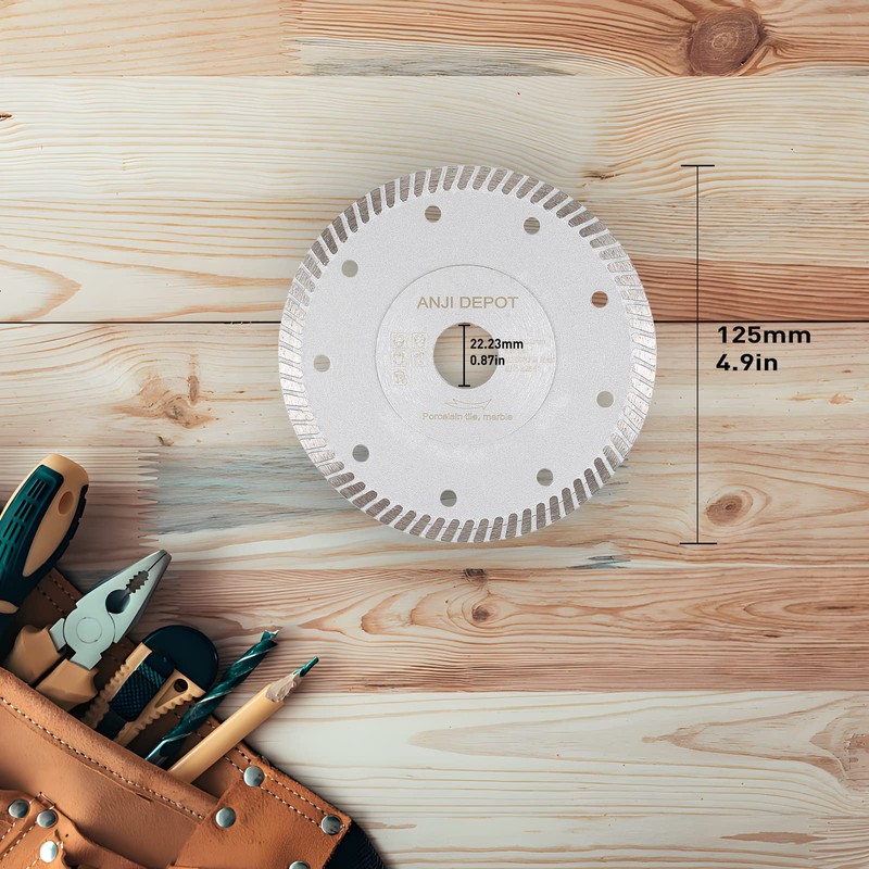 5-Inch super thin turbo diamond saw blade for cutting cermic