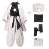 C-ZOFEK Anime Cosplay Haori Kimono Jacket Pants Black Stretchy Top