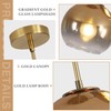 KCO Lighting 1 Light Pendant Lighting Gradient Gold Glass Pendant