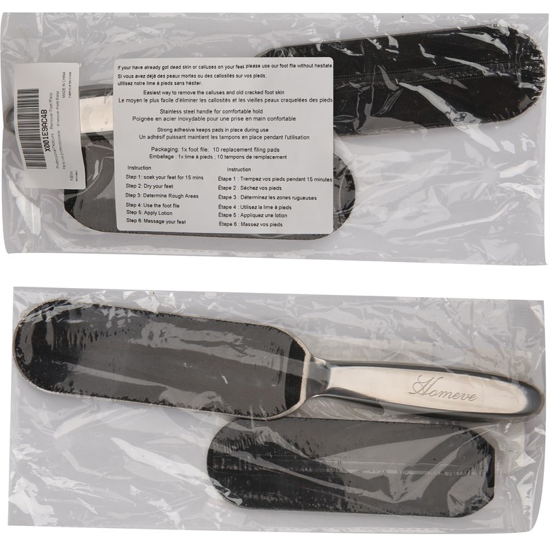 Professional Pedicure Foot File - Reusable Stainless Steel Cracked Skin