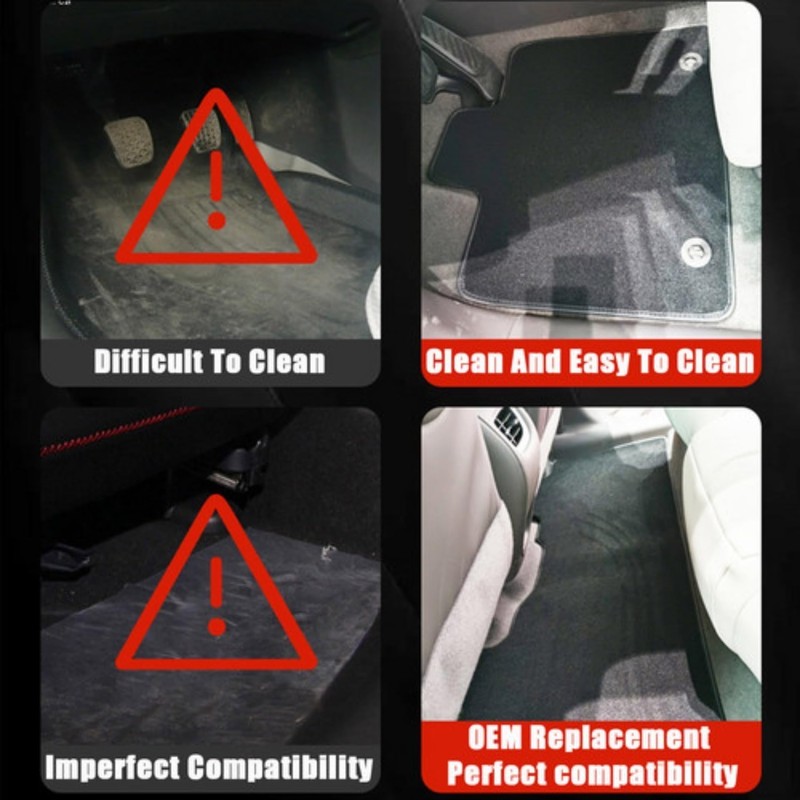 GXARTS 4 PCS Both Front and Rear Velour Replacement Floor
