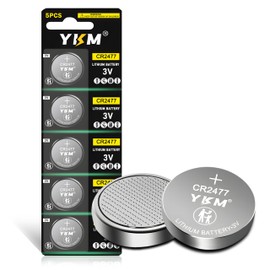 YKM CR2477 CR 2477 - Batería de celda de litio de 3 V (paquete de 5)