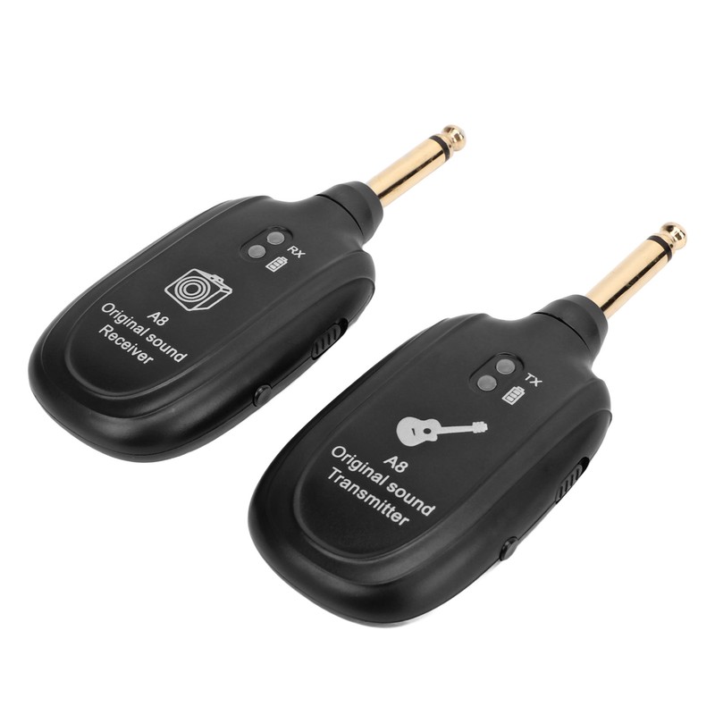 Wireless Guitar System 20Hz to 20KHz UHF Rechargeable Guitar Transmitter
