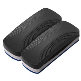 Ddaowanx Whiteboard Eraser, Magnetic Dry Erase Eraser, Glass Board Eraser,School and Office Supplies, Pack of 2 (Black)