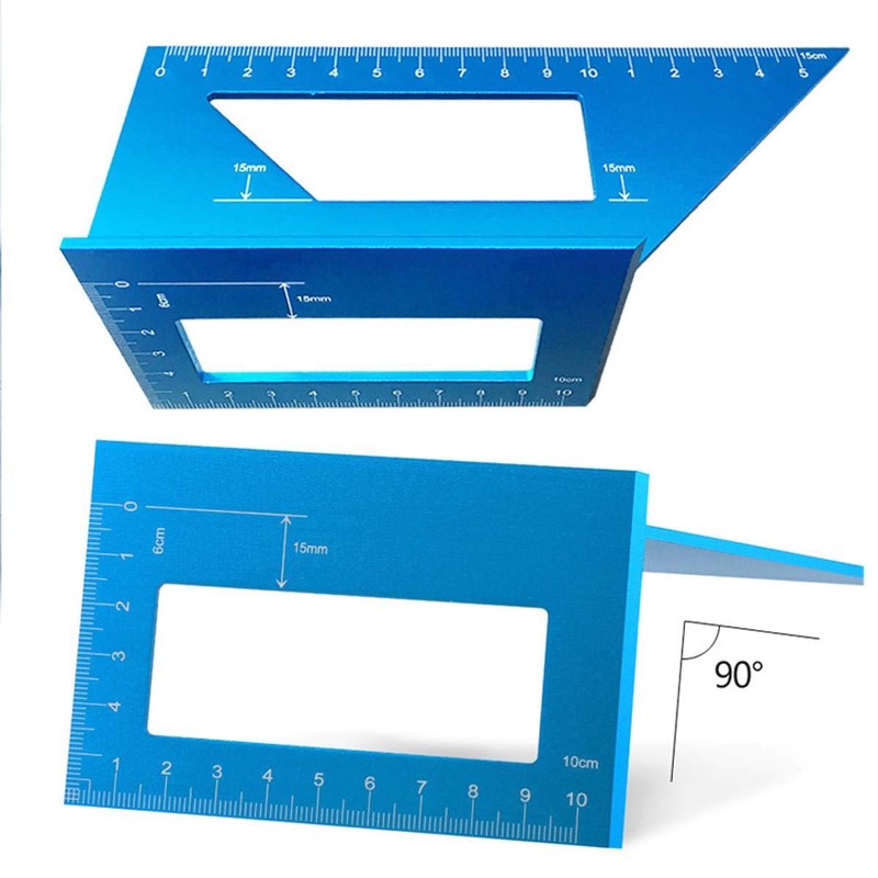 Aluminum Alloy Saddle Layout Square 3D Mitre Angle 45/90 Degree