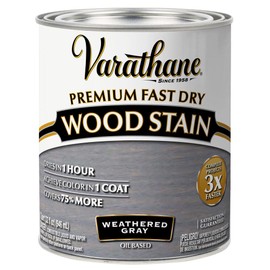 Varathane Premium Fast Dry Wood Stain, Quart, Weathered Gray