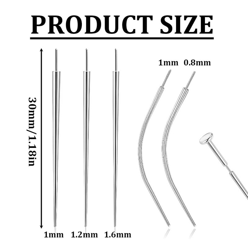 Tomedeks 5 PCS Stainless Steel Piercing Taper,14G 16G 18G 20G