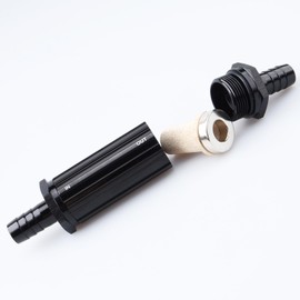 AC PERFORMANCE 12MM Barb Inline Aluminum Fuel Filter with 30 Micron Bronze Insert Element