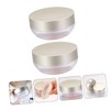 BIUDECO 2pcs Elastic Mesh Powder Box Translucent Setting Powder Container