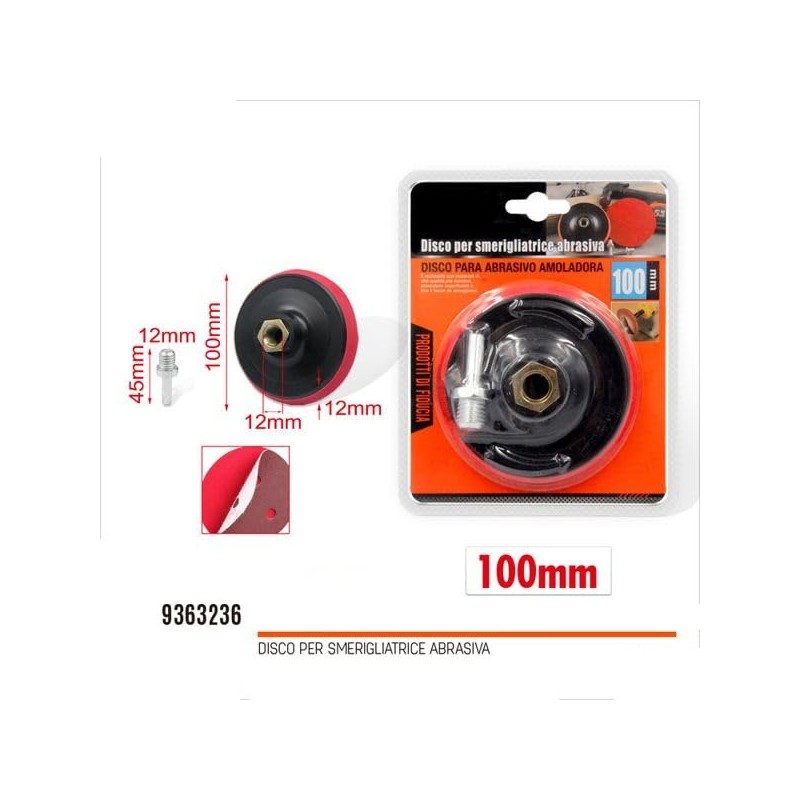 Sanding disc for angle grinders with Velcro fastener - 100