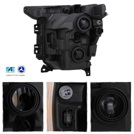 AKKON - Fits 2021 2022 2023 Ford F150 [Halogen Type] Chrome Headlight Headlamp Passenger Right Replacement