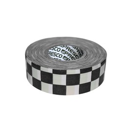 Presco Checkerboard Patterned Roll Flagging Tape: 1-3/16 in. x 300 ft. (Yellow and Black Checkerboard) [NON-ADHESIVE]