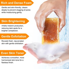 Lemon Turmeric & Kojic Acid Soap | Skin Brightening Bar | Improve Zits & Dark Spots | Deep Cleansing & Moisturizing | For Men & Women