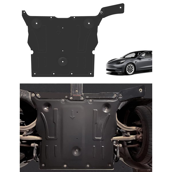 BMZX Tesla Model 3 Skid Plate Front Chassis Guard Plate Aluminum All Weather Heavy Duty Protection