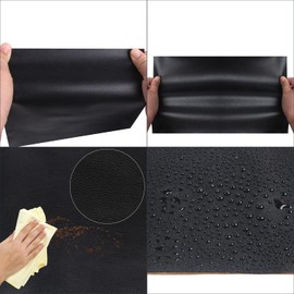 DERAYEE Pasting Leather, Synthetic Leather, Fabric, Sofa Repair Seal, Pack of 5, Durable, Repair Sheet, Bike Seat, Repair Leather Sheet, Waterproof (Black, 7.9 x 11.8 inches (20 x 30 cm)