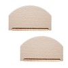 KNIFIUS 2 pcs Beech Wood Cashmere Clothes Brass Pilling Comb,