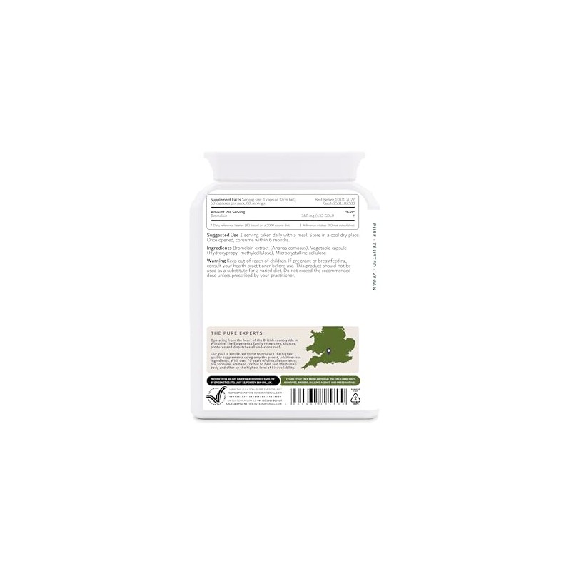 Bromelain 360mg | Ananas Comosus (Pineapple Extract), High Strength Digestive