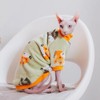 Sphynx Cat Warm Turtleneck Sweater, Thick Soft Double-Sided Fleece Clothes