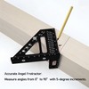 3D Aluminum Speed Square - Professional Carpenters' Measuring Ruler with