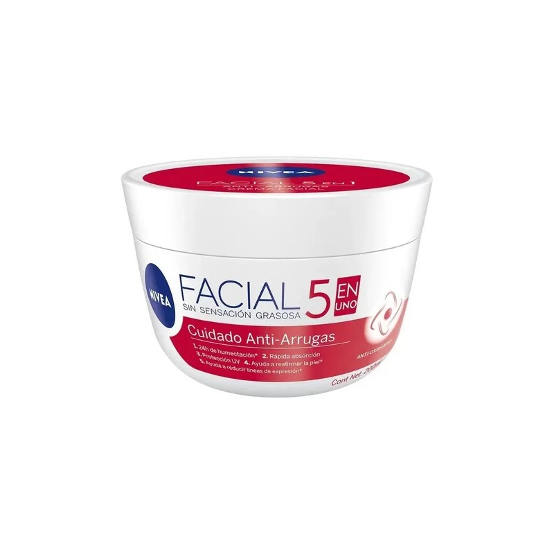 Crema Facial Nivea Antiarrugas 5en1 Antioxidante 200