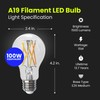Feit Electric A19 LED Light Filament Bulb, 100W Equivalent, Dimmable,