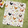 Shishiimo Chicken Flowers Blanket-Chicken Gift for Kids Men Women-Soft Flannel