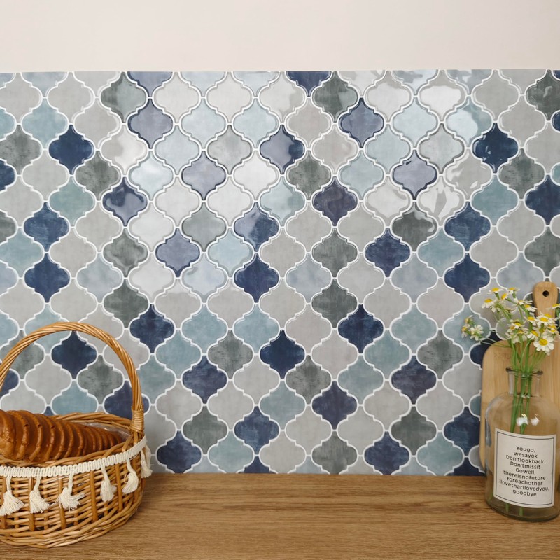Arabesque Peel and Stick Backsplash for Kitchen, Thicker Design 3D