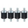 A ABSOPRO Pack of 4 M5 anti-vibration rubber insulator brackets,