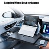 2 in 1 Large Steering Wheel Desk with Dual Slide-Out