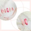 Pink Press on Nails Medium Almond Fake Nails Summer False