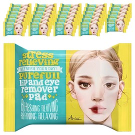 Arial Relieving Purefull Lip & Eye Remover Pads 30p, 55g, 40 pcs / 아리얼 릴리빙 퓨어풀 립앤아이 리무버 패드 30p, 55g, 40개