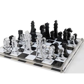 Hansen Classic Games - Acrylic Chess Set 14" Board and 4" King