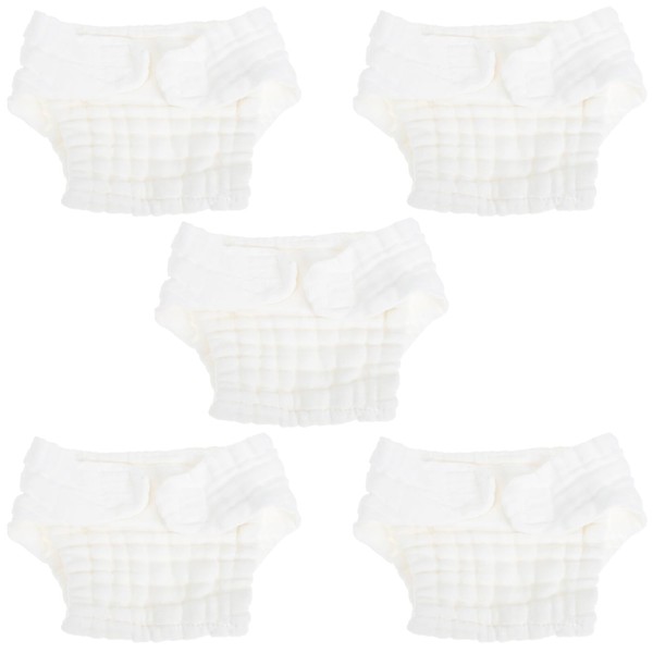 Healifty Newborn Diapers 5pcs Diaper Baby Cloth Newborn Pure Cotton