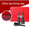 PANOVOS 12Pcs Magnetic Nut Driver Set,Impact Power Hex Nut Driver