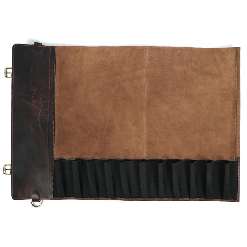 leather castle Chef Knife Roll | Genuine Buffalo Leather Knife