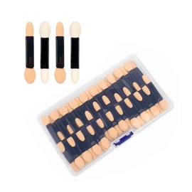 120PCS Eyeshadow Applicators with Organizer, Disposable Eyeshadow Sponge Brush Double-Sided, Multi-Purpose Makeup Tool