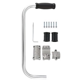 Qicai Xiaolu Ergonomic Trimmer Handle with Shoulder Strap, Safety Goggles & Gloves – Universal Grip for Weed Eater/String Trimmers – Comfortable Gardening Kit – Silver/White/Green (Silver)